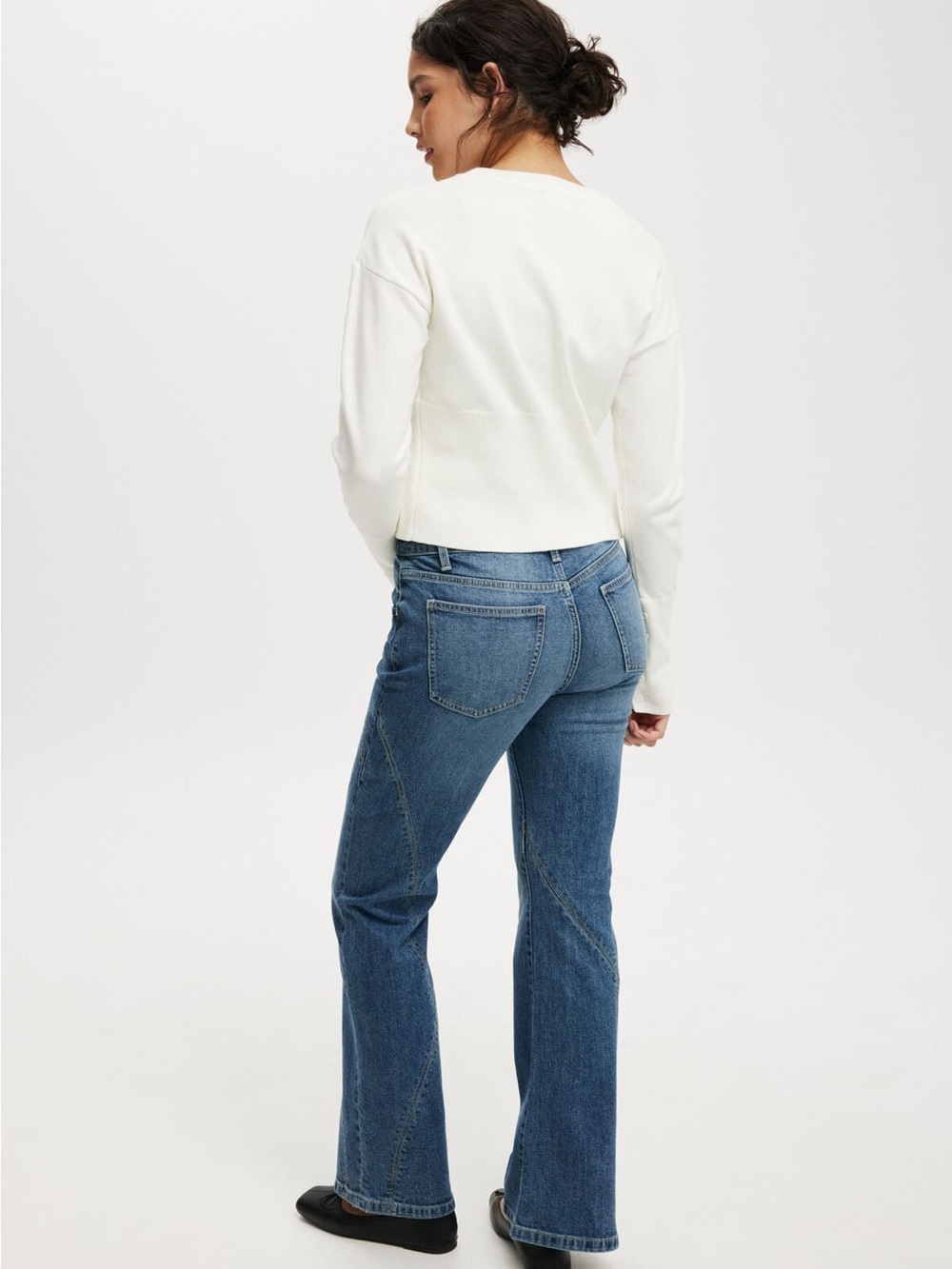Cotton On Blue Stretch Bootcut Flare Mid-Rise Women’s Jeans 30 - Picture 2 of 16